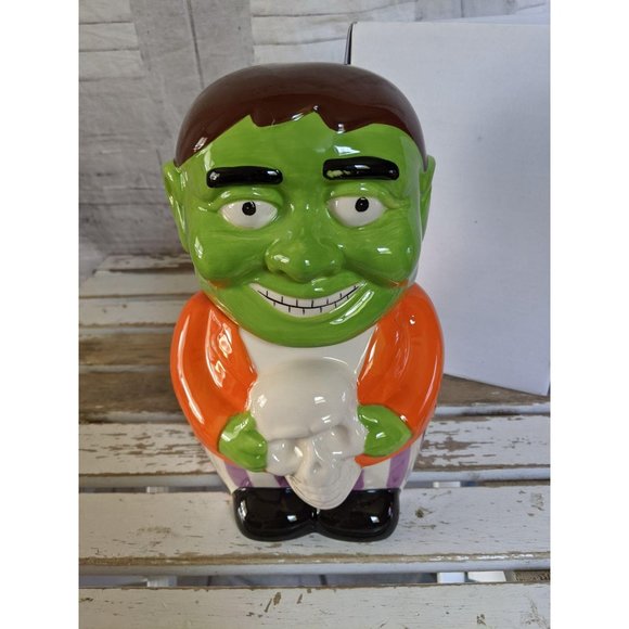 Frankenstein Halloween cookie jar dog‎ canister sto - Picture 1 of 9